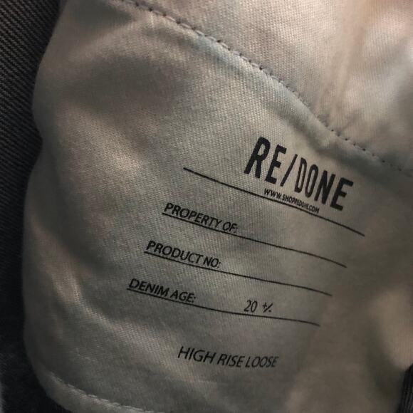 RE/DONE High Rise Straight Leg Loose Fit Button Fly 90's Jeans Vintage Indigo 30 - Picture 8 of 13